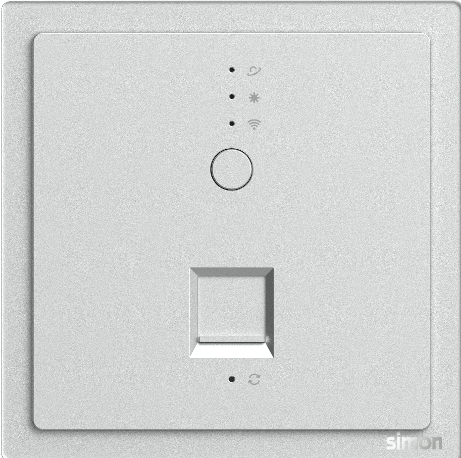 Bộ Phát Wifi 6 Âm Tường Vuông Simon M7 Gem Màu Bạc - 66E747G-4E