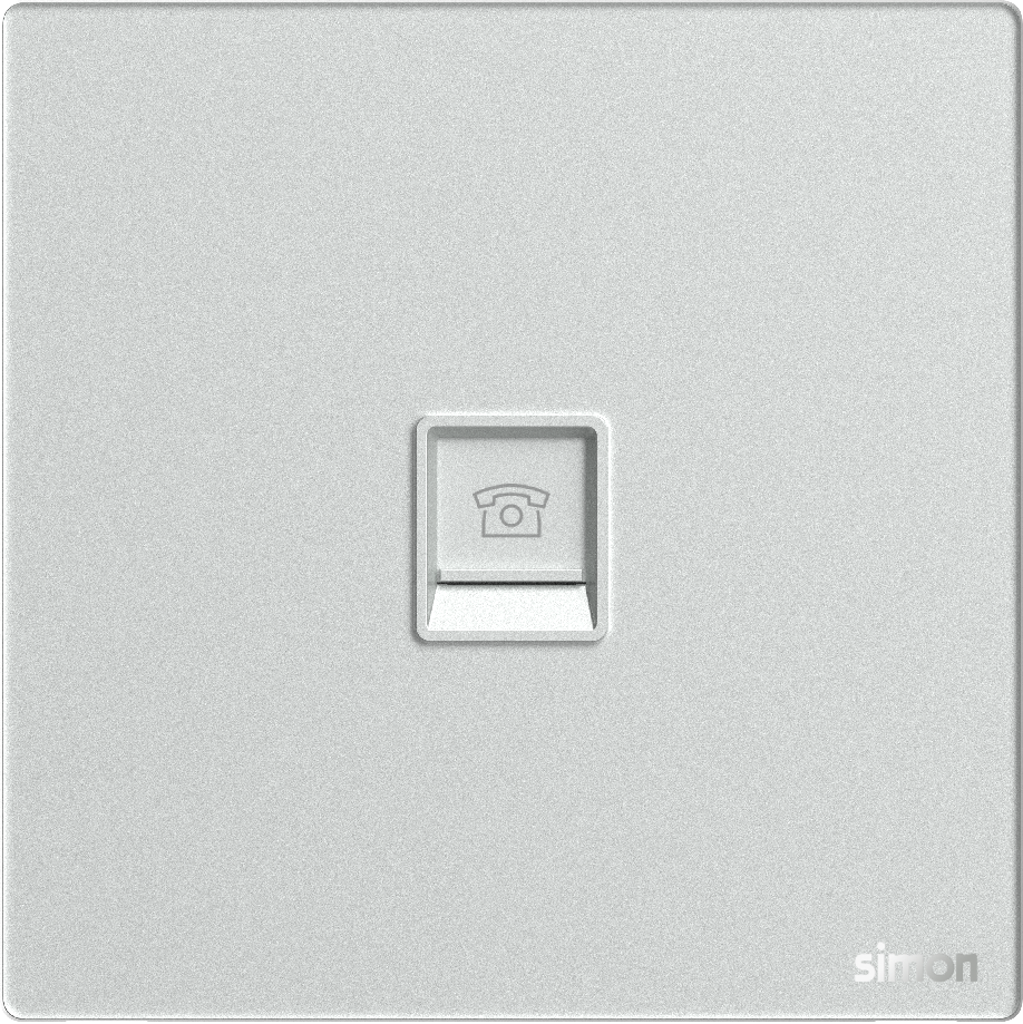 Ổ Cắm Điện Thoại Simon M7 Gem Màu Bạc - 665214G-4E