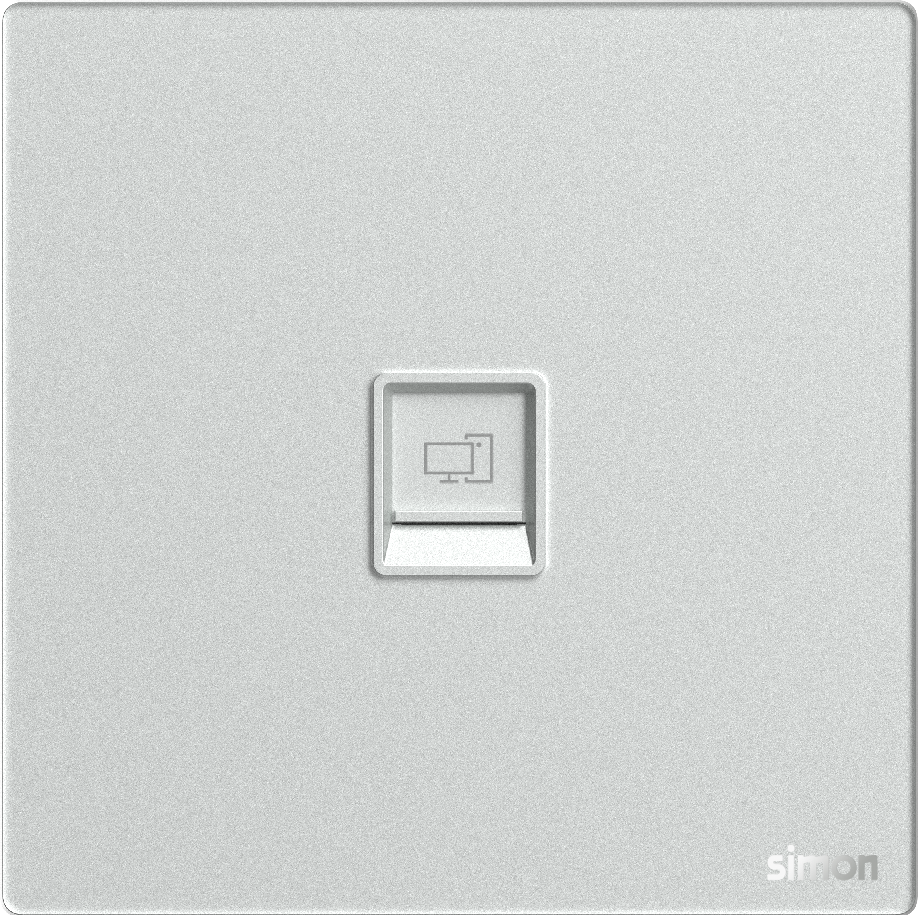 Ổ Cắm Mạng Cat6 Đơn Simon M7 Gem Màu Bạc - 665218G-4E