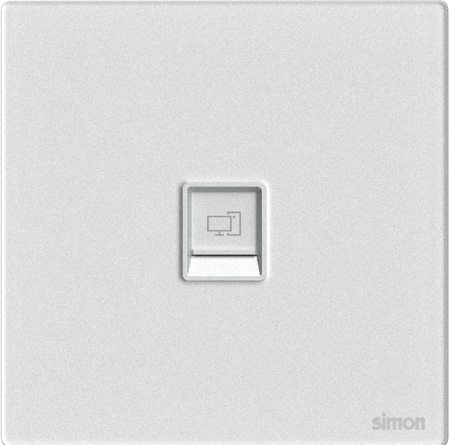 Ổ Cắm Mạng Cat6 Đơn Simon M7 Gem Màu Trắng - 665218G-4F