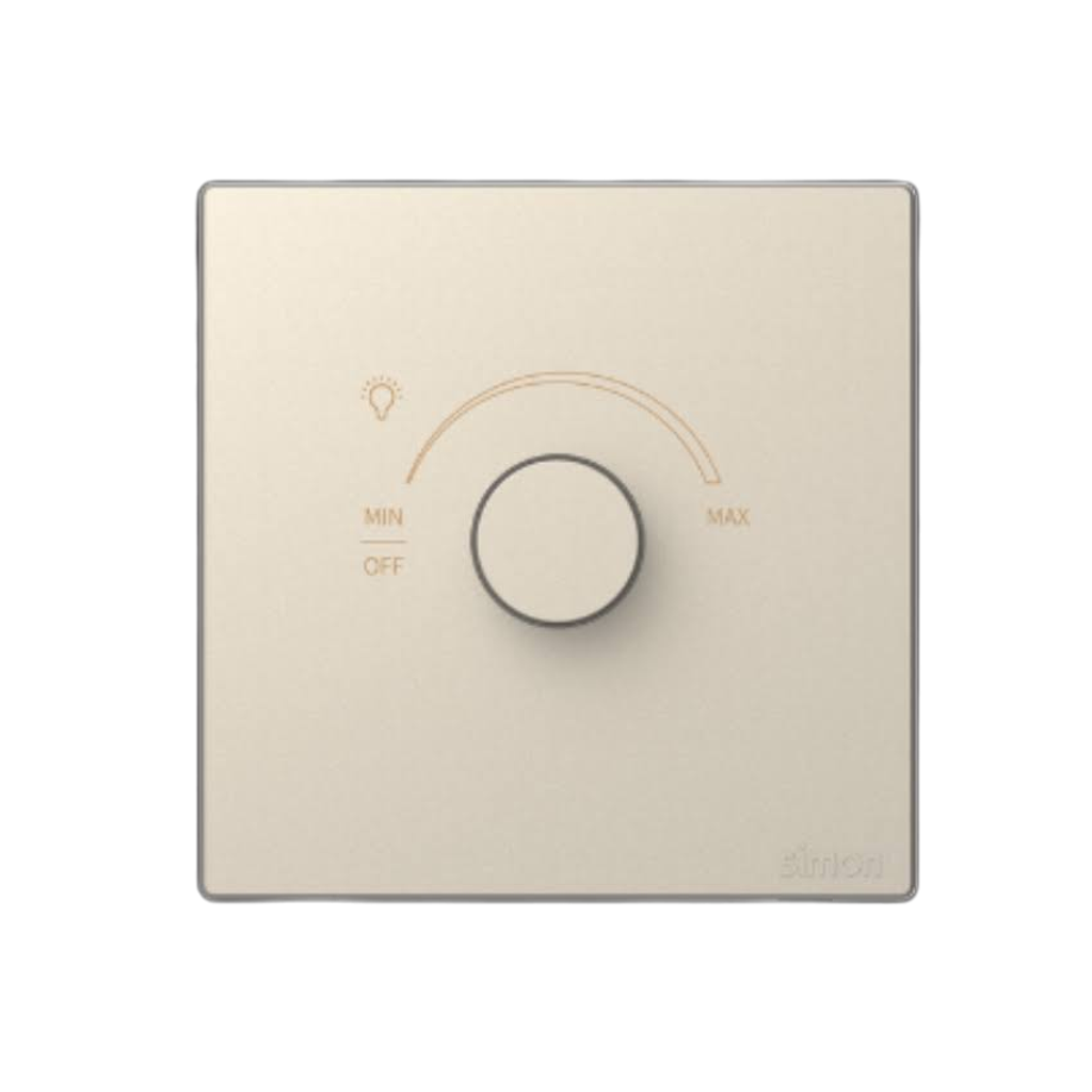 Bộ Chiết Áp Đèn Vuông Màu Sâm panh Simon S6 - 58E101-46