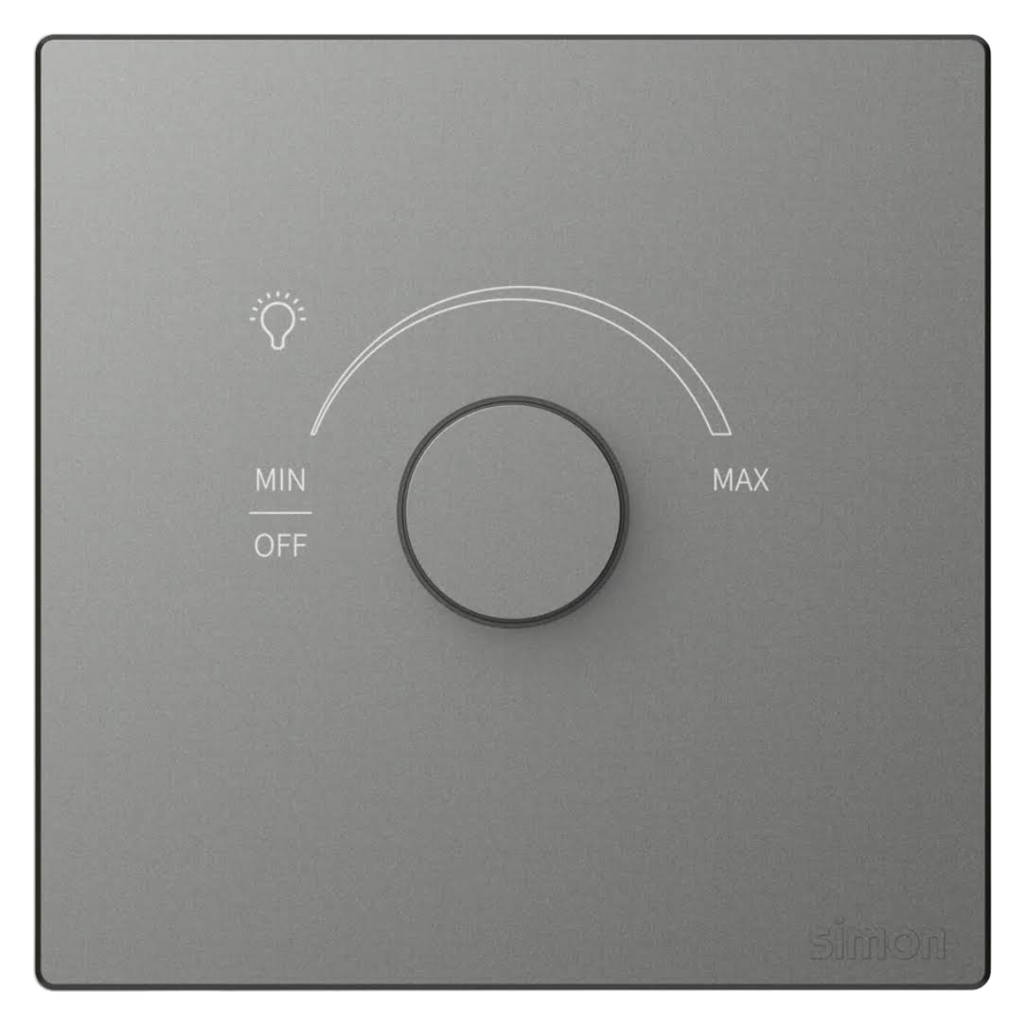 Bộ Chiết Áp Đèn Vuông Màu Xám Simon S6 - 58E101-61