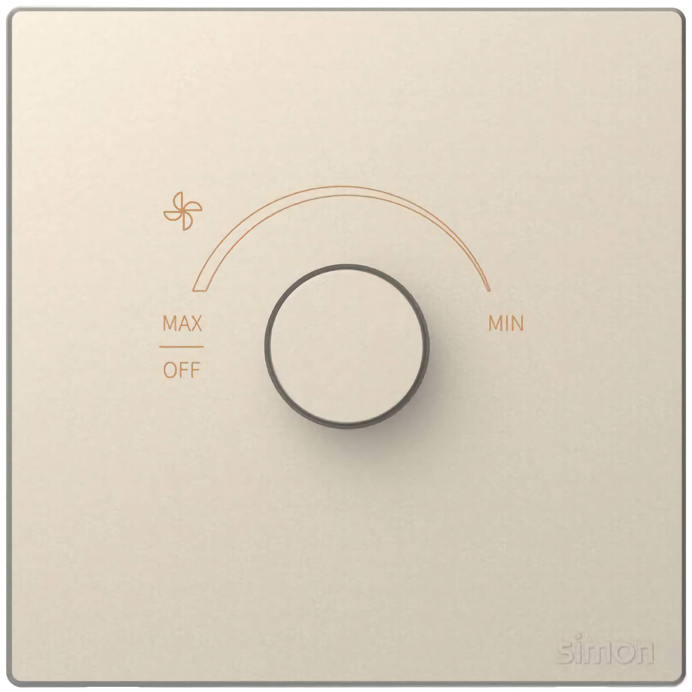 Bộ Chiết Áp Quạt Vuông Màu Sâm Panh Simon S6 - 58E201-46