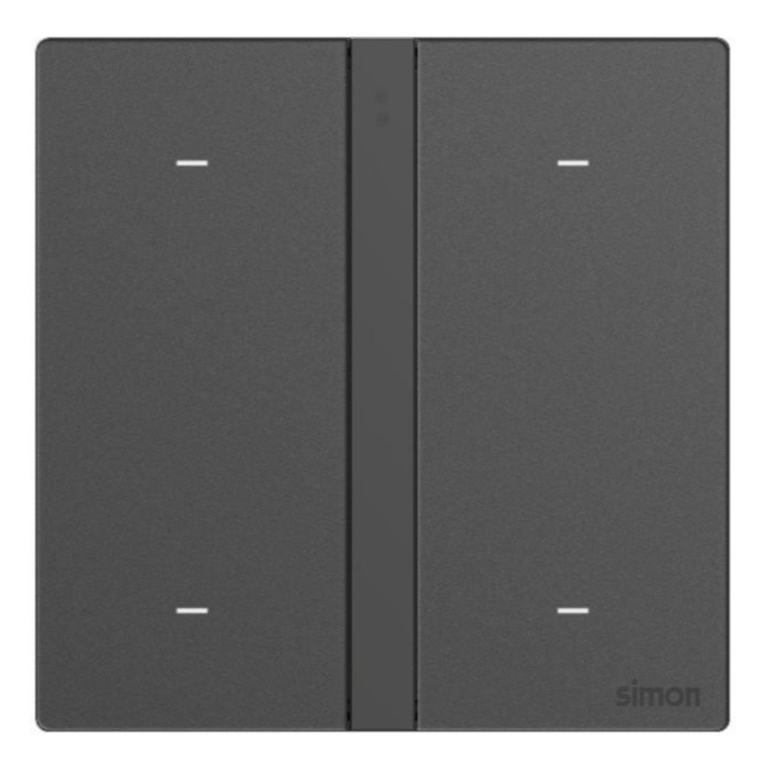 Bộ Công Tắc Bốn Thông Minh Simon M7 Gem Smart Màu Xám - 66E8004GTY-4D
