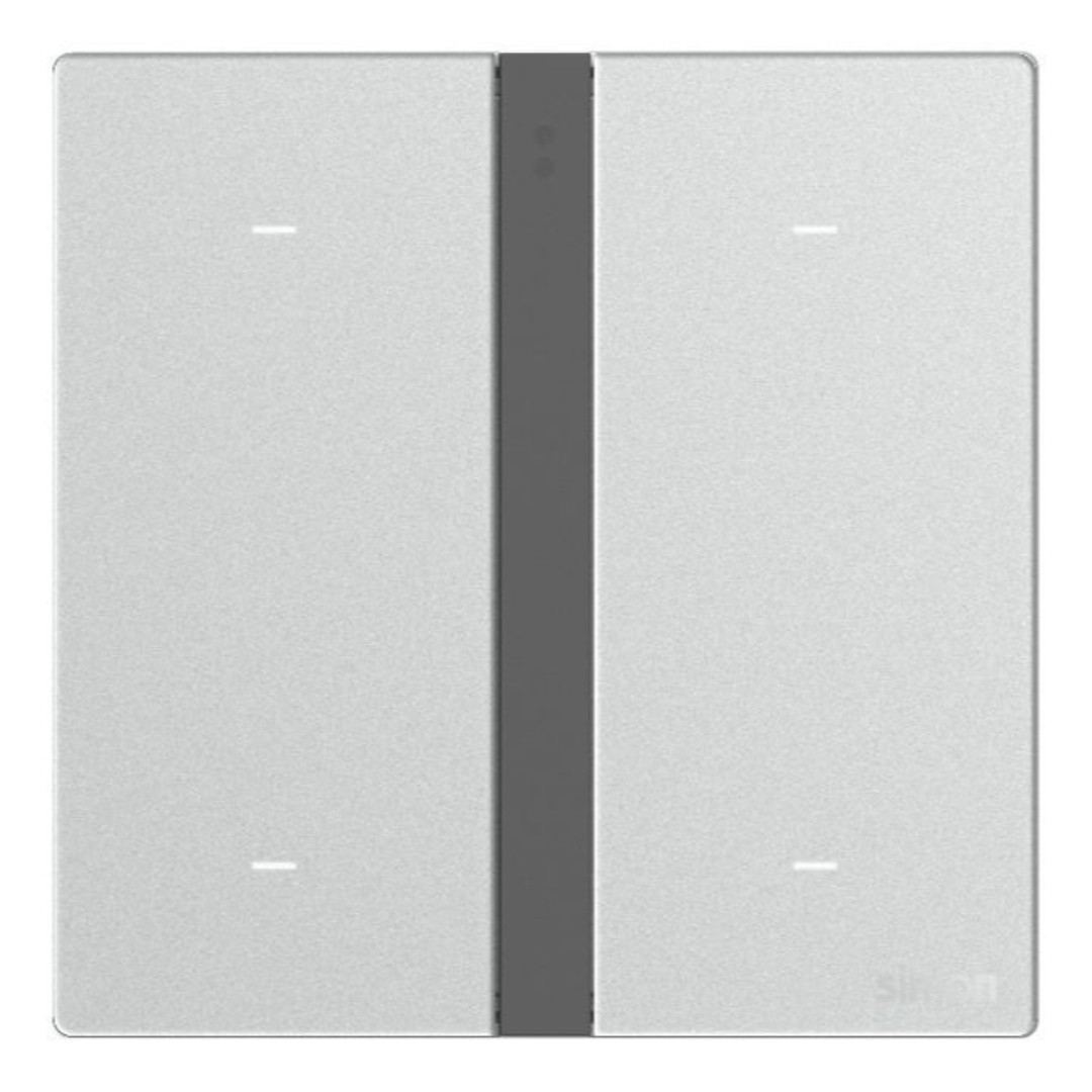 Bộ Công Tắc Bốn Thông Minh Simon M7 Gem Smart Màu Bạc - 66E8004GTY-4E