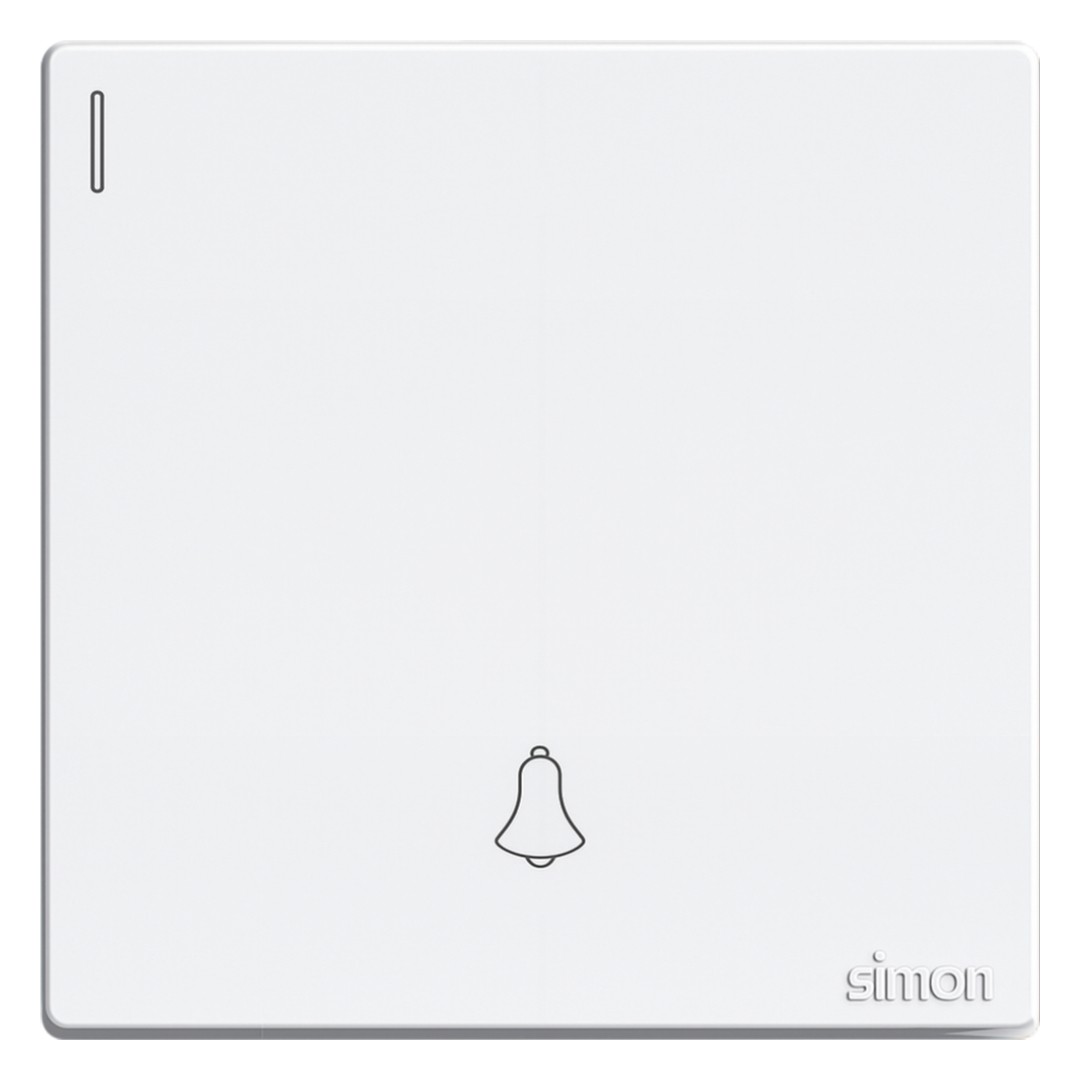 Bộ Công Tắc Chuông Cửa Vuông Màu Trắng Simon S6 - 586301