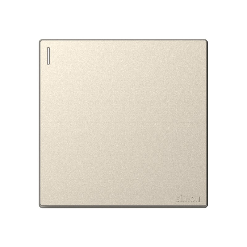 Bộ Công Tắc Đơn 1 Chiều Vuông Màu Sâm Panh Simon S6 - 581011-46