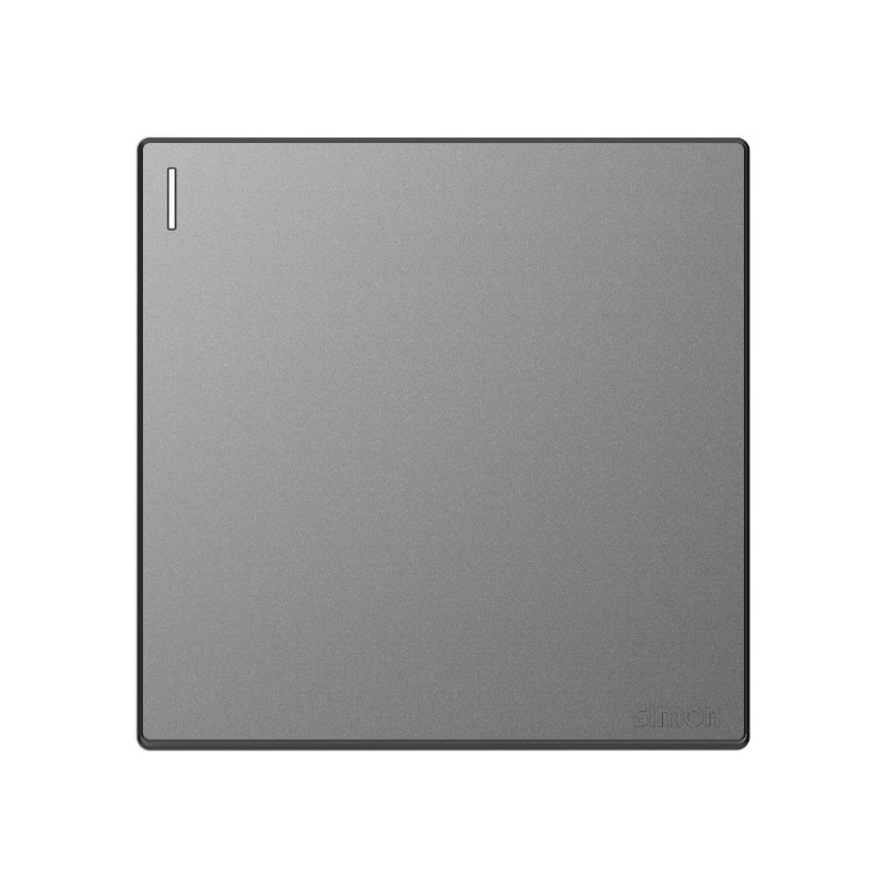 Bộ Công Tắc Đơn 1 Chiều Vuông Màu Xám Simon S6 - 581011-61