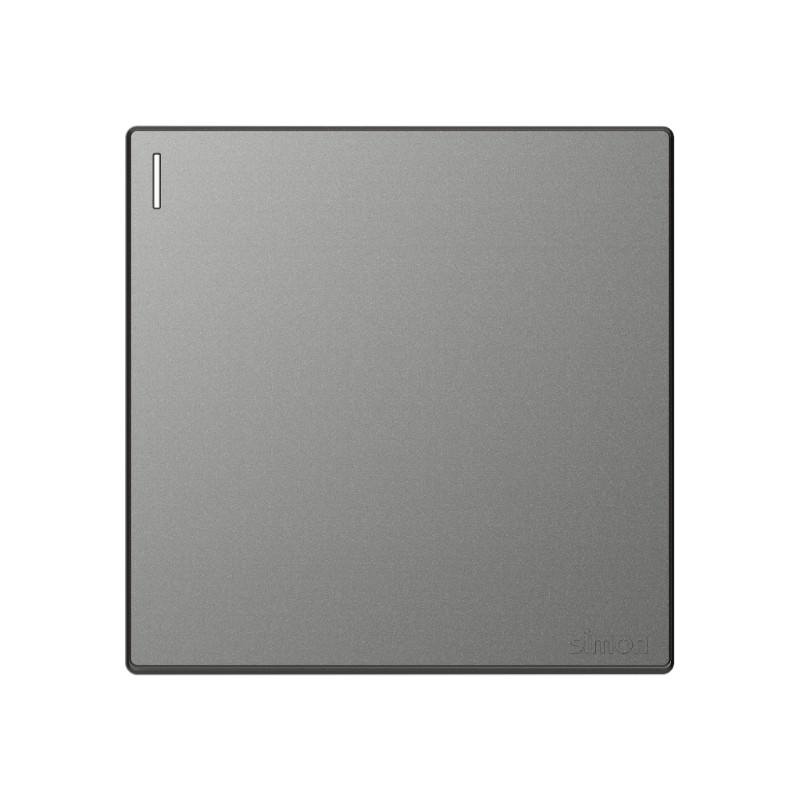 Bộ Công Tắc Đơn 2 Chiều Vuông Màu Xám Simon S6 - 581012-61