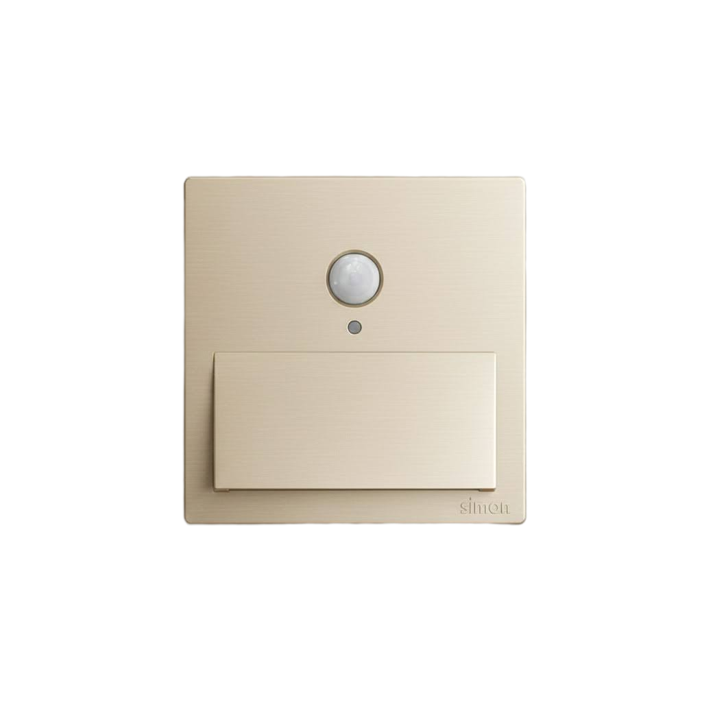 Bộ Đèn Chân Tường Cảm Biến Vuông  Sâm Panh Simon S6 - 58E732-46