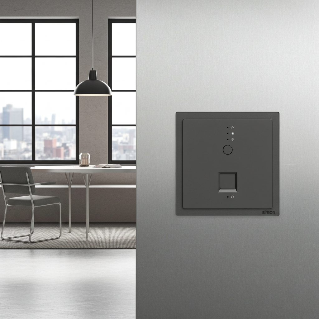 Bộ Phát Wifi 6 Âm Tường Vuông Màu Xám Simon M7 Gem Diamond Grey Mã 66E747G-4D-Hiệu ứng sương mù 70% Công nghệ quang học tạo lớp sương mờ trên nền màu xám, giúp bề mặt có chiều sâu