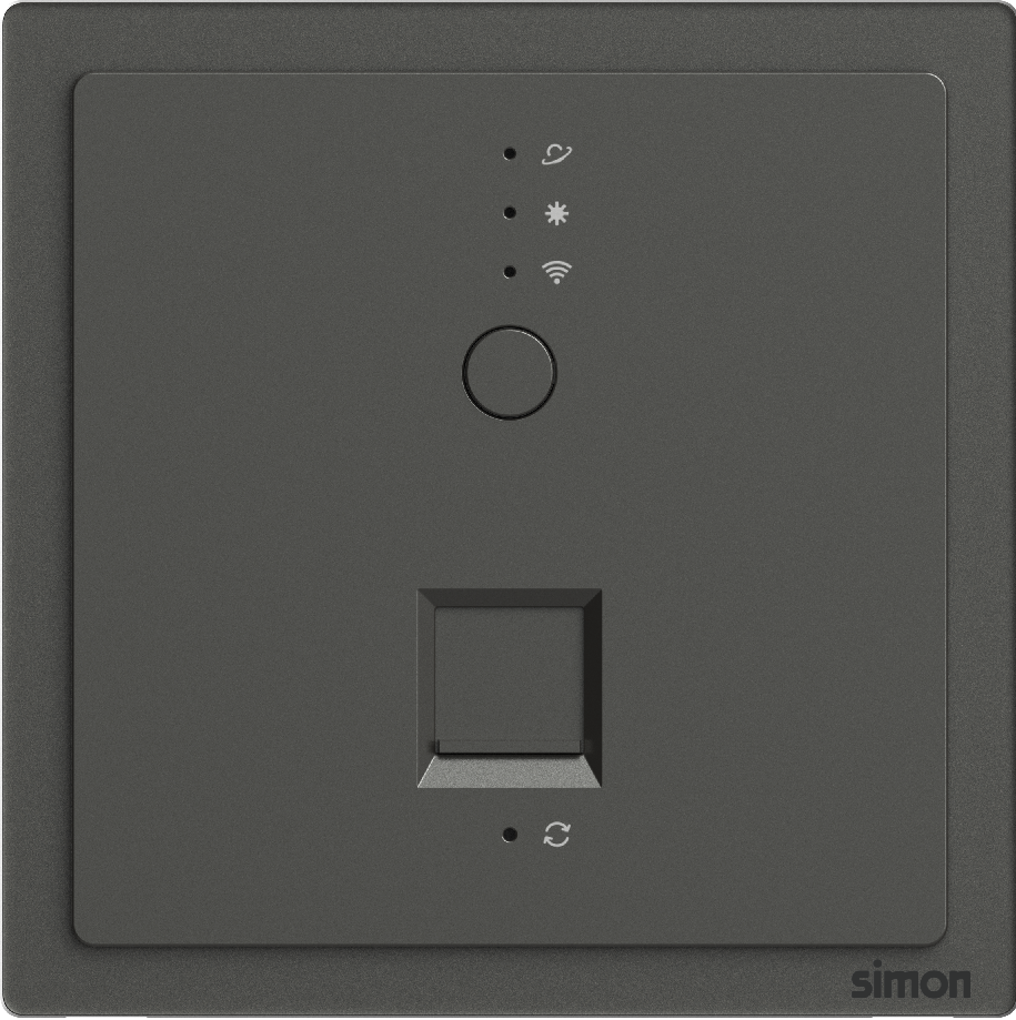 Bộ Phát Wifi 6 Âm Tường Vuông Simon M7 Gem Màu Xám - 66E747G-4D