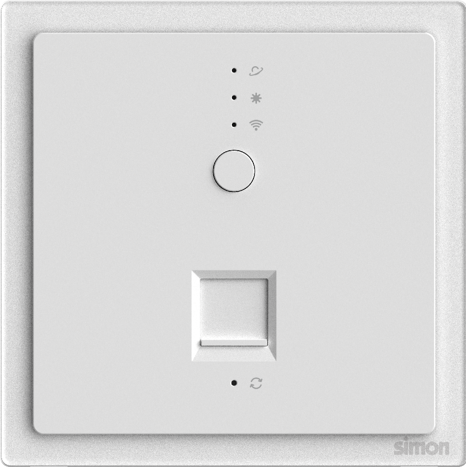 Bộ Phát Wifi 6 Âm Tường Vuông Simon M7 Gem Màu Trắng - 66E747G-4F