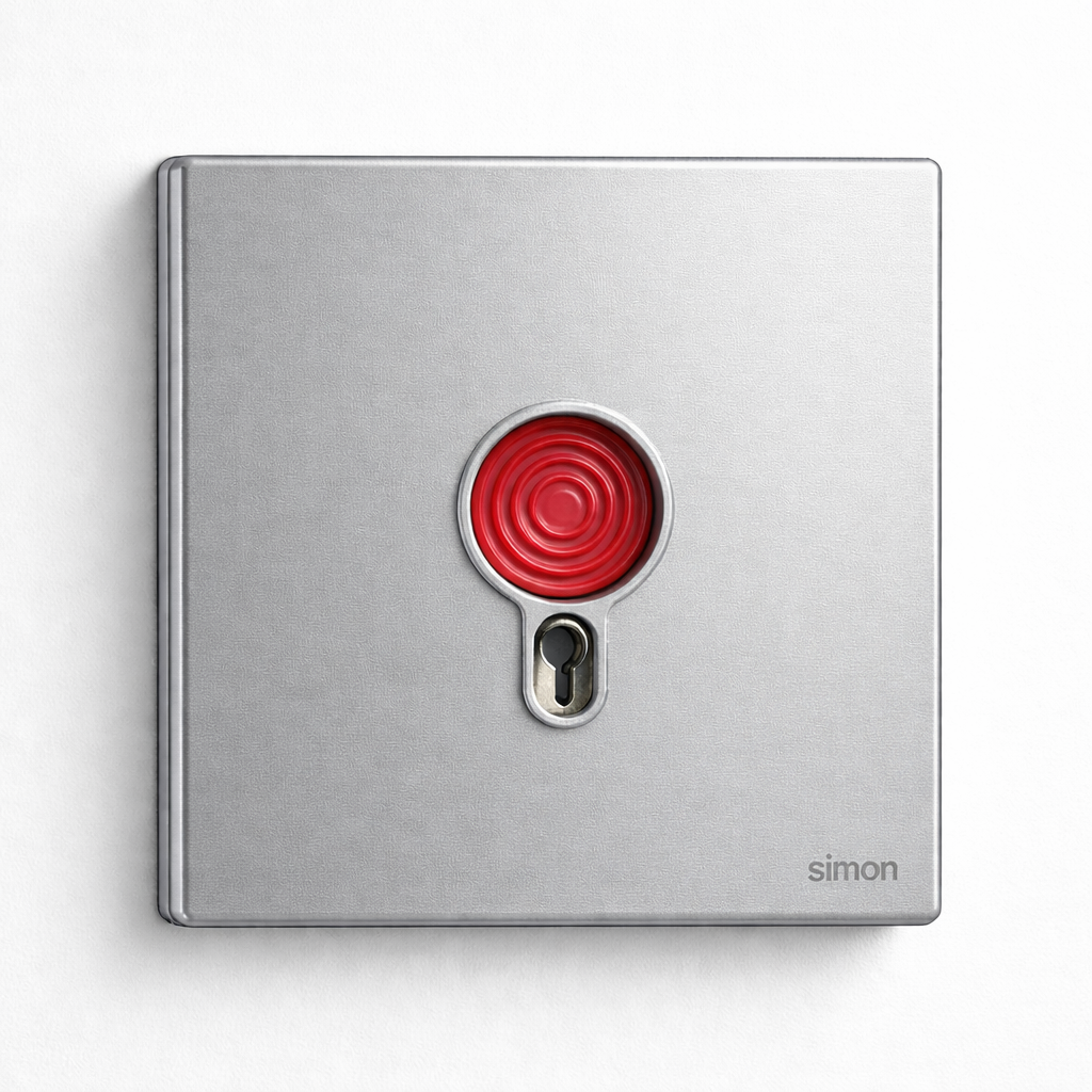 Công Tắc Khẩn Cấp Vuông Simon M7 Gem Màu Bạc - 725901G-4E