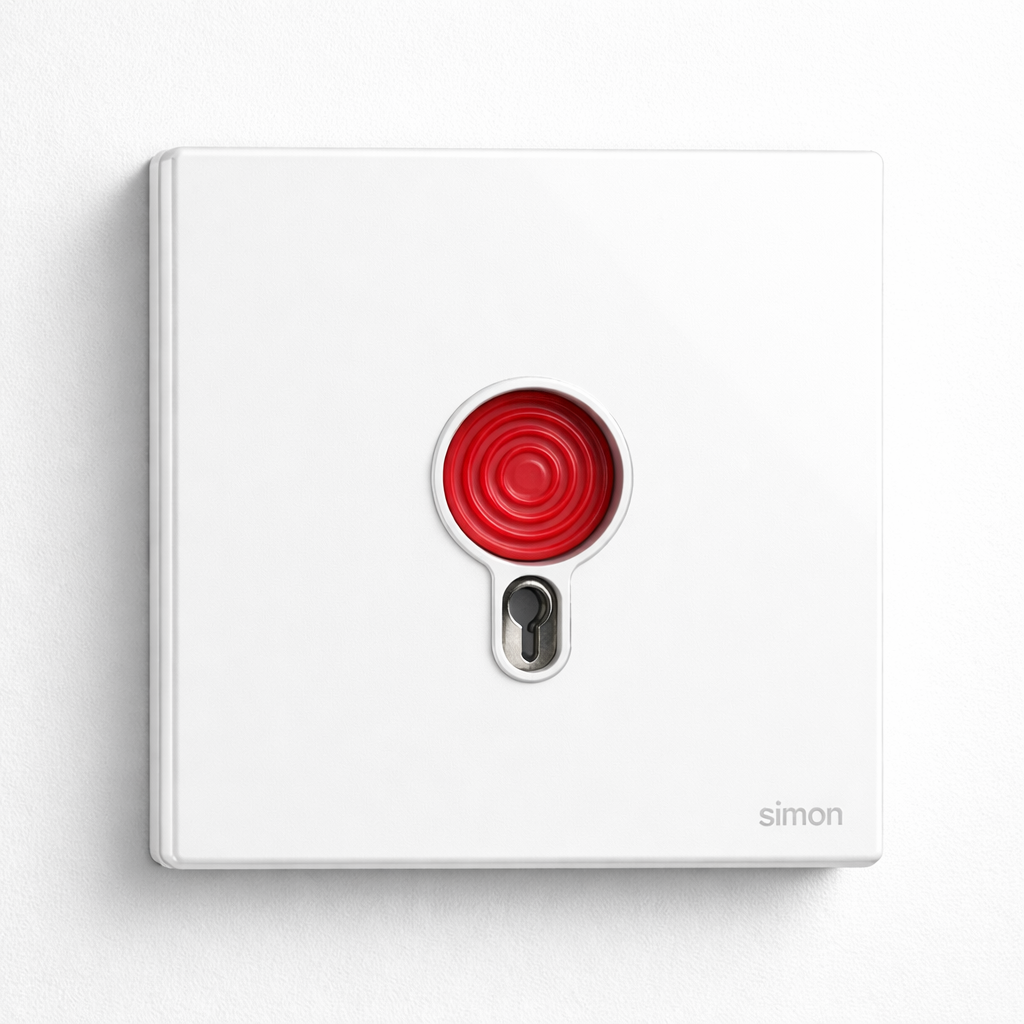 Công Tắc Khẩn Cấp Vuông Simon M7 Gem Màu Trắng - 725901G-4F
