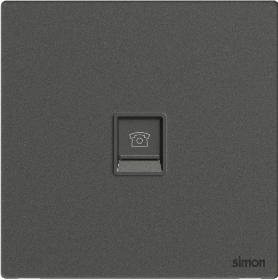 Ổ Cắm Điện Thoại Vuông Simon M7 Gem Màu Xám - 665214G-4D