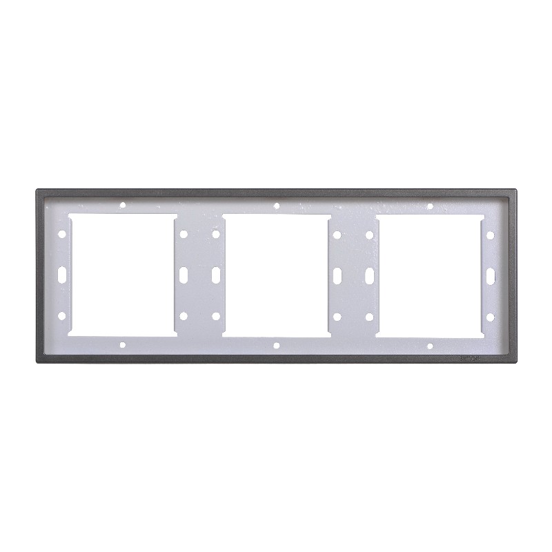 Khung viền ba vuông màu xám mã 700630-61 thuộc dòng Simon i7 – giải pháp lắp đặt sang trọng cho 3 module công tắc hoặc ổ cắm