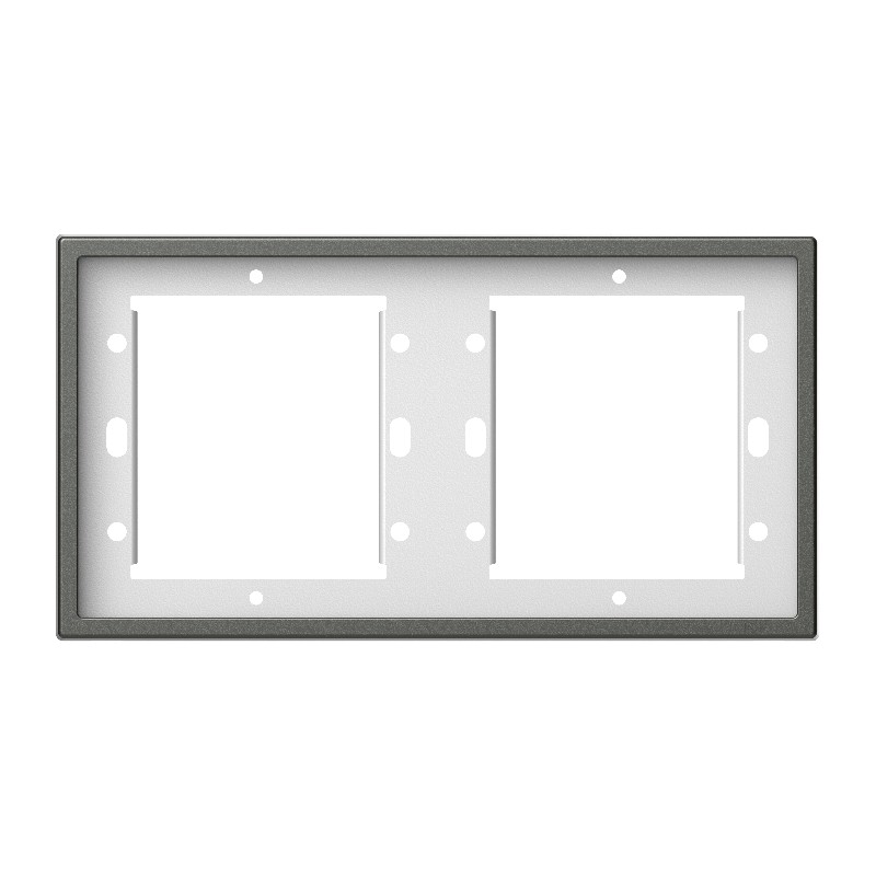 Lắp đặt 2 module công tắc/ổ cắm Simon i7 với khung viền đôi vuông màu xám (700620-61)