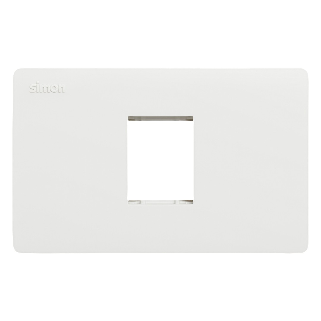 Mặt 1 Lỗ Size S Lắp Ngang Simon K1 Màu Trắng - K1001N