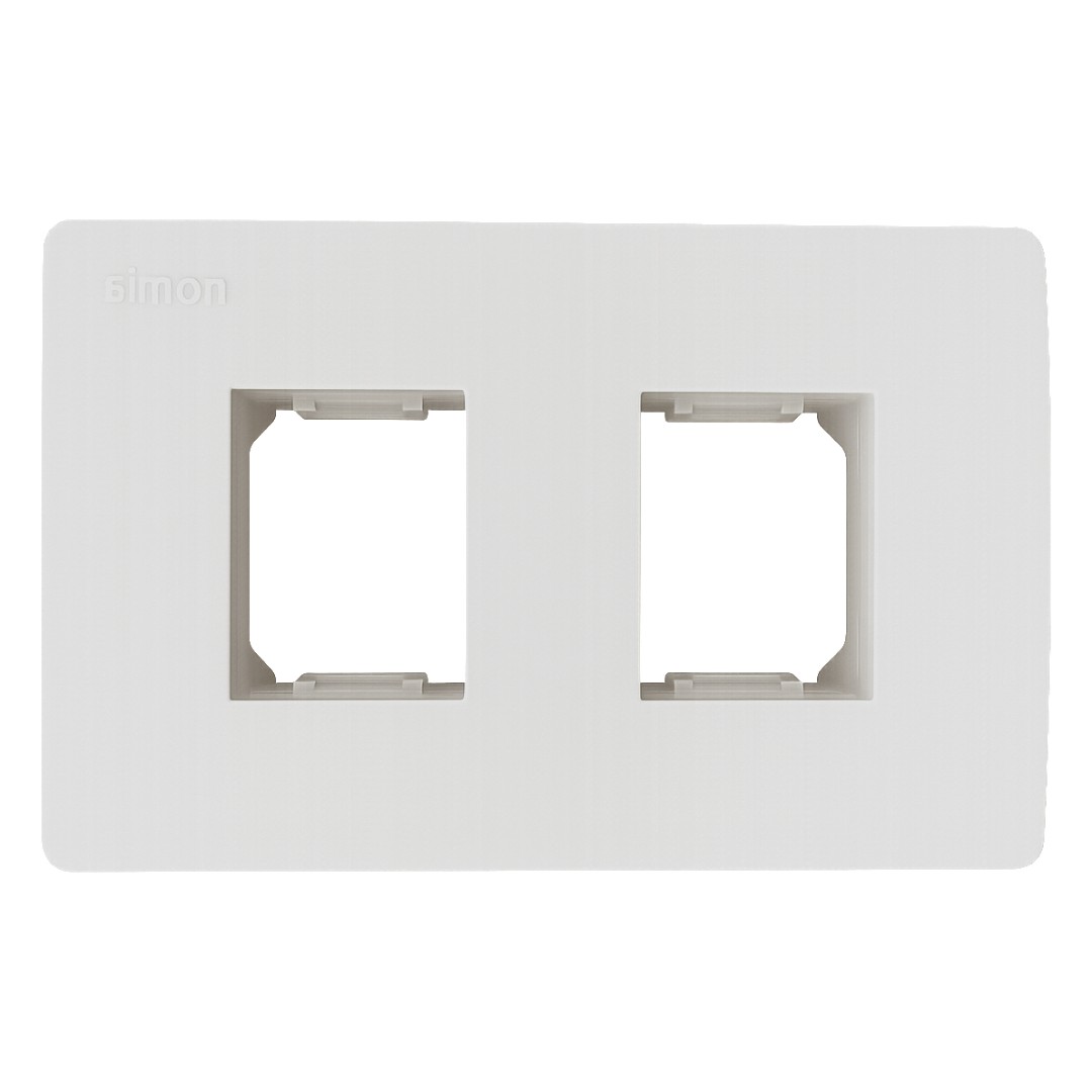 Mặt 2 Lỗ Size S Lắp Ngang Simon K1 Màu Trắng - K1002N