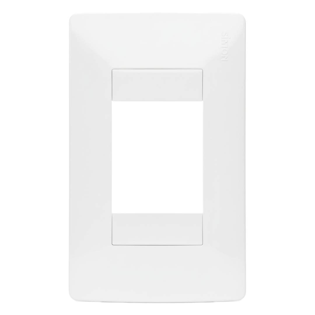 Mặt Aptomat Đôi Lắp Dọc Simon K1 Màu Trắng - K1062D