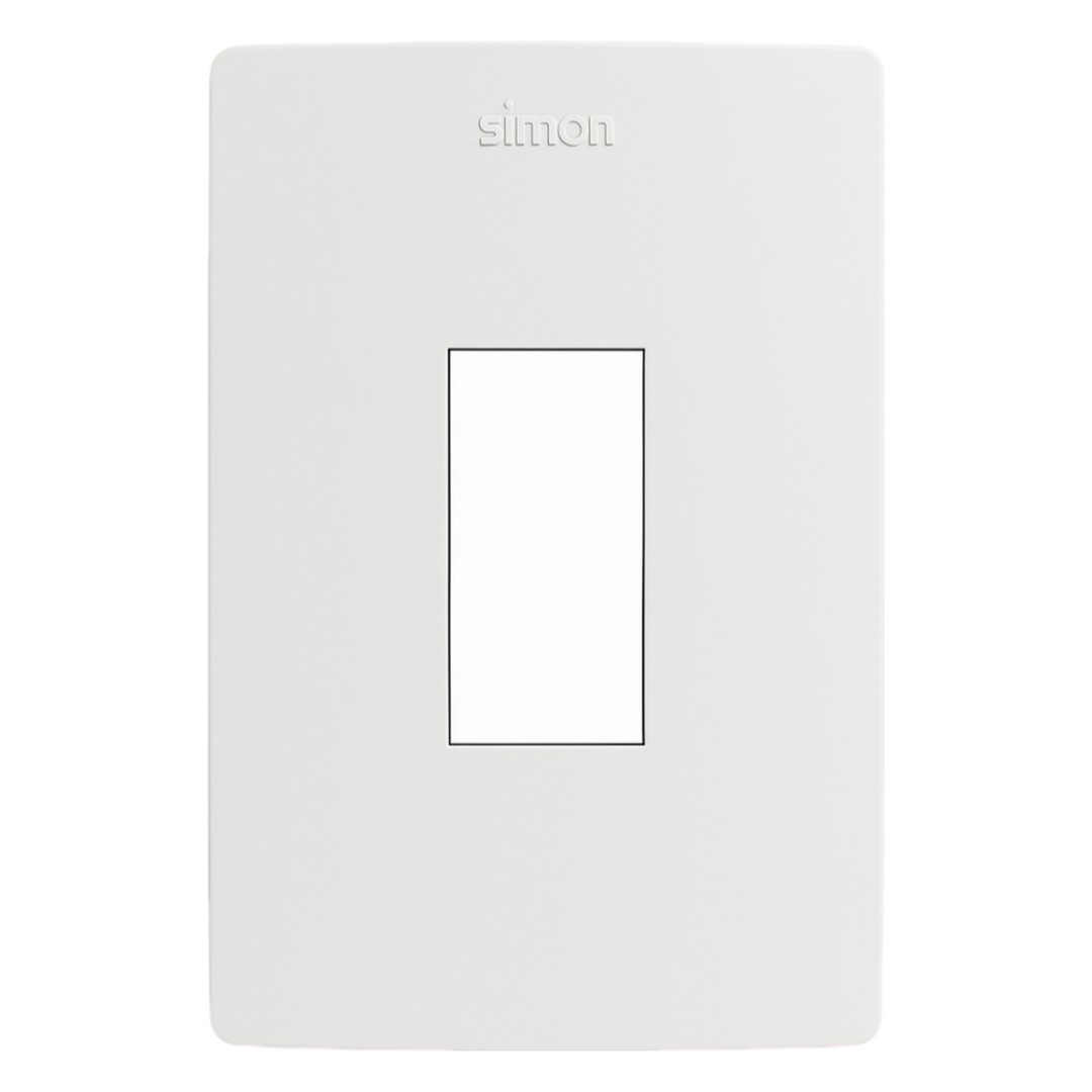 Mặt Aptomat Tép Đơn Lắp Dọc Simon K1 Màu Trắng - K1061D