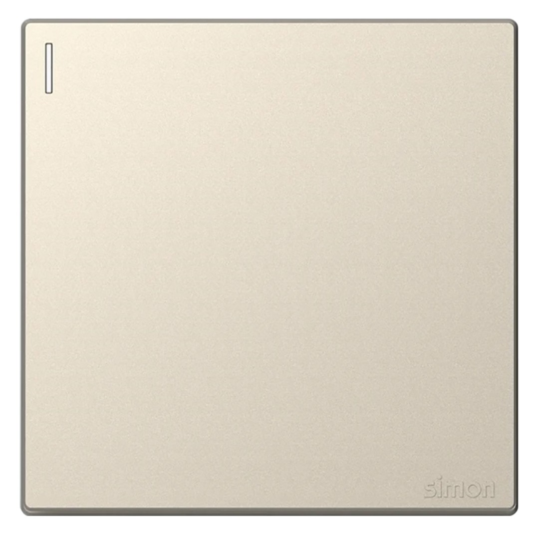 Bộ Công Tắc Đơn Trung Gian Vuông Màu Sâm Panh Simon S6 - 581026-46