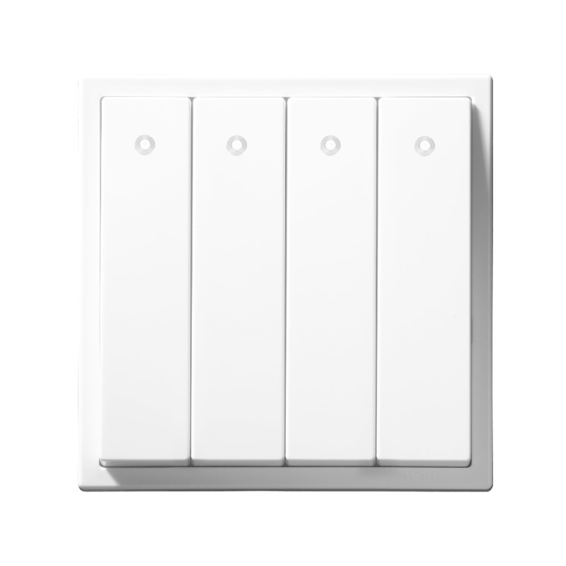 Module Công Tắc Bốn 1 Chiều Vuông Màu Trắng Có Đèn Led Simon I7 - 701043