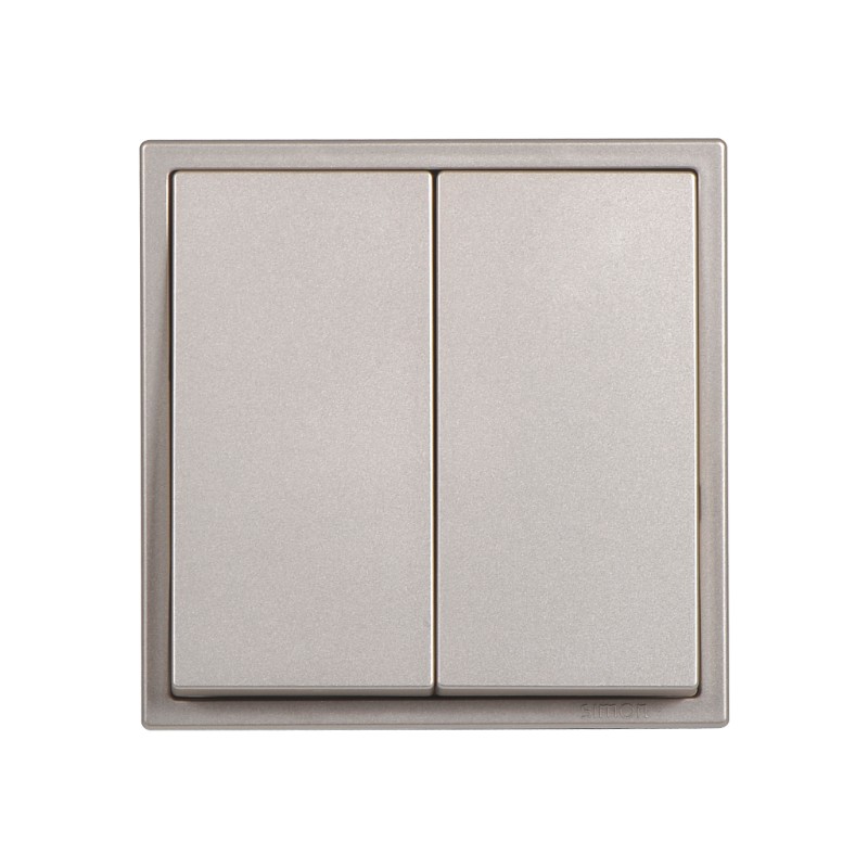 Module Công Tắc Đôi Trung Gian Vuông Màu Sâm Panh Simon I7 - 701046-46