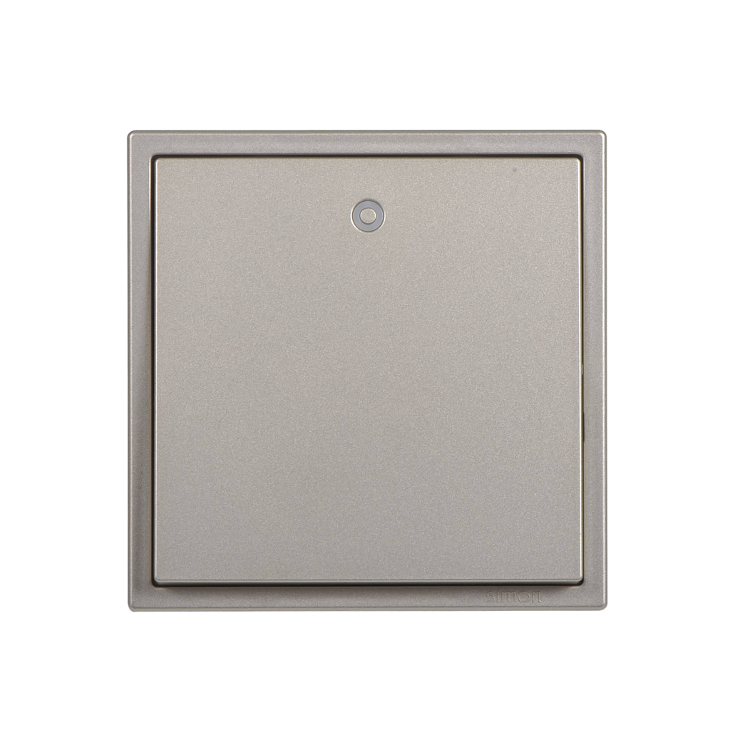 Module Công Tắc Đơn 1 Chiều Vuông Màu Sâm Panh Có Đèn Led Simon I7 - 701013-46