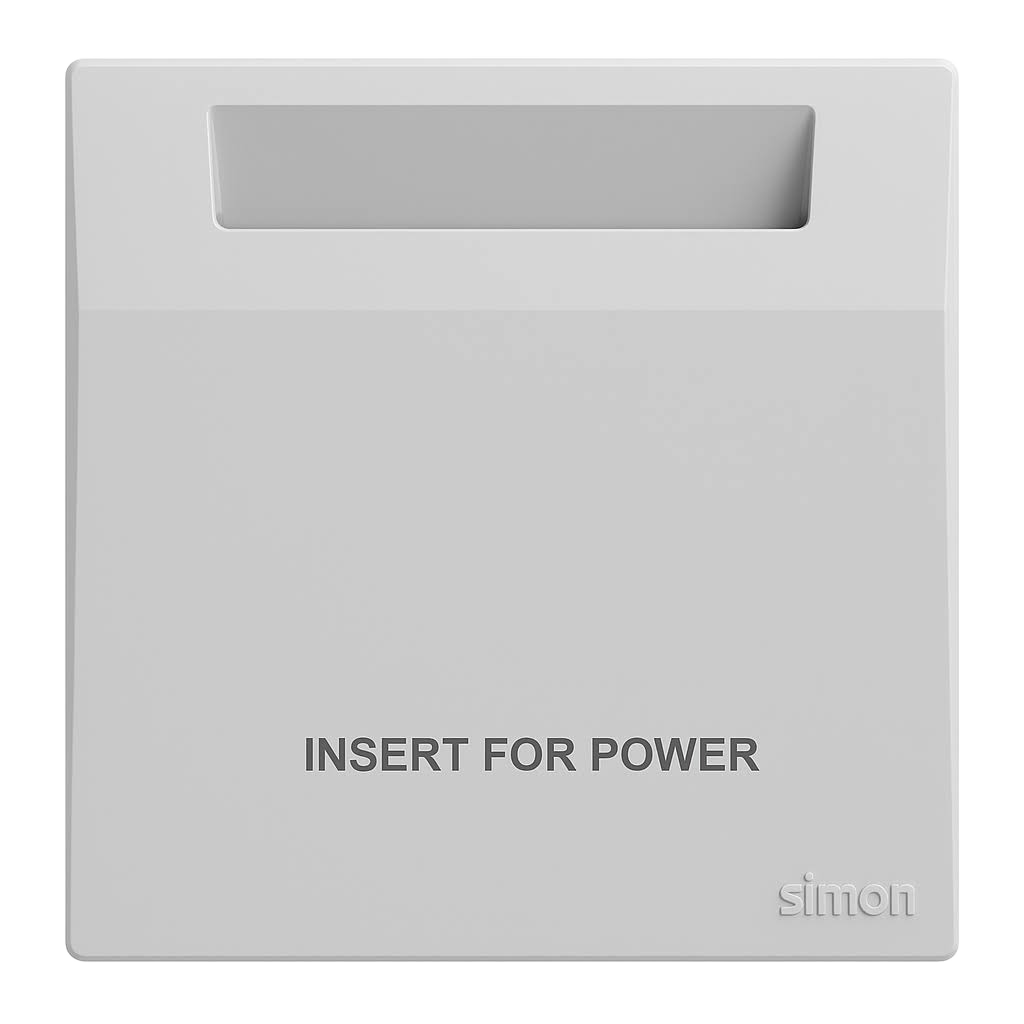 Module Công Tắc Thẻ Từ RFID Vuông Màu Trắng Simon S6 - 58E602