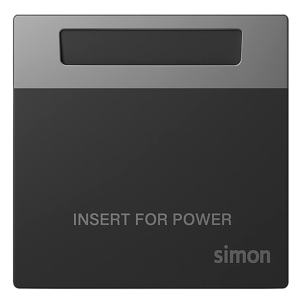 Module Công Tắc Thẻ Từ RFID Vuông Màu Xám Simon S6 - 58E602-61