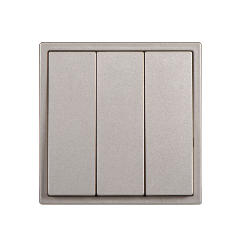 Module Nút Nhấn Nhả 3 Vuông Màu Sâm Panh Simon I7 - 701031F-46