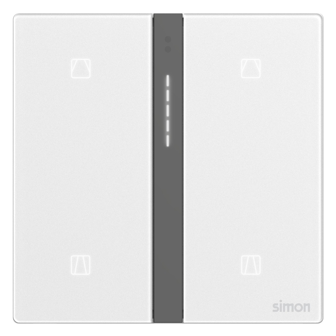 Bộ Công Tắc Rèm Đôi Thông Minh Simon M7 Metal Smart Màu Bạc - 66E8014MTY-2A