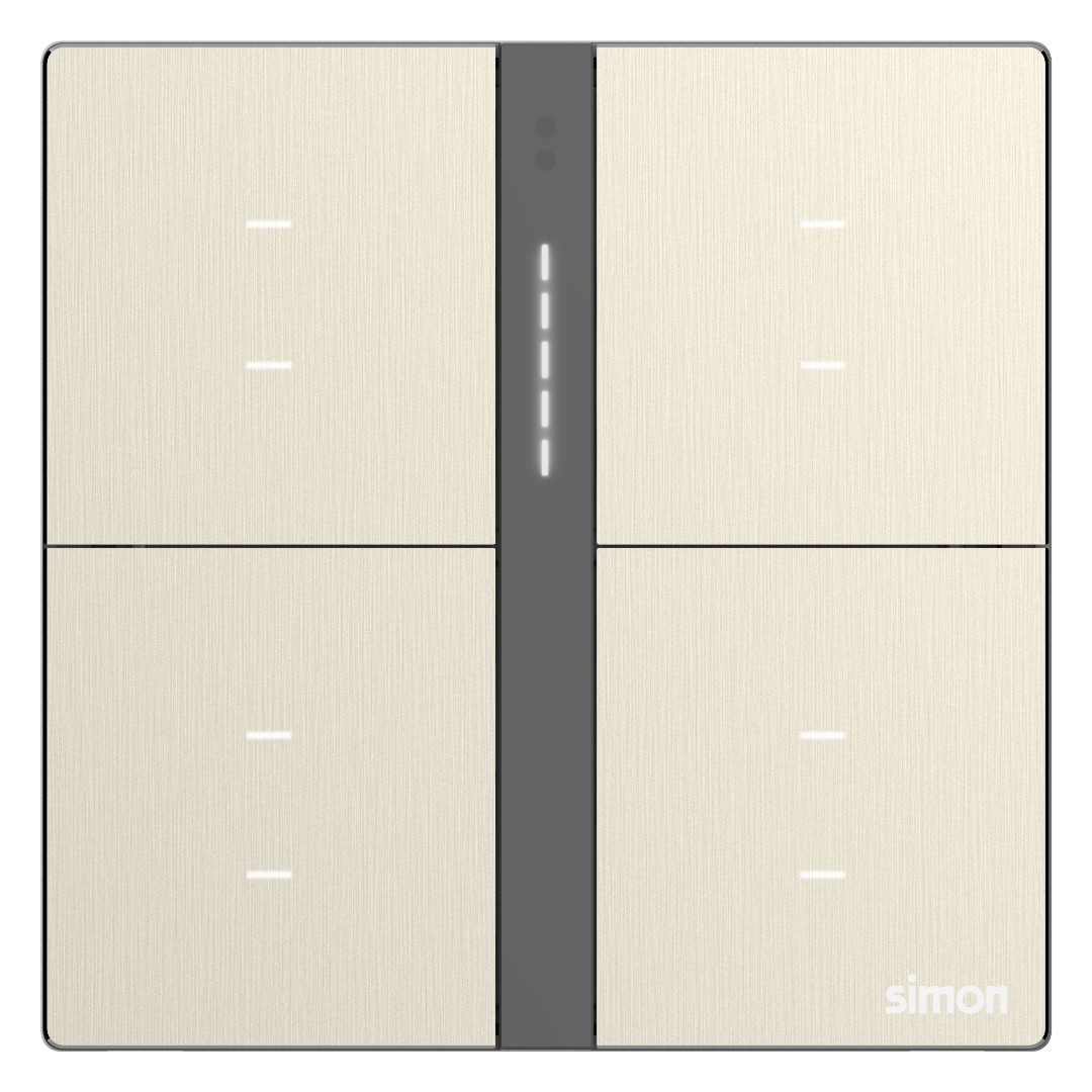 Bộ Công Tắc Bối Cảnh 8 Thông Minh Simon M7 Metal Smart Màu Vàng - 66E8025MTY-2C