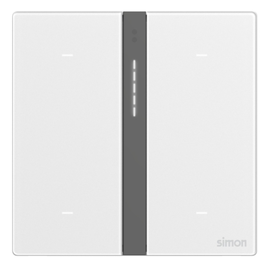 Bộ Công Tắc Bối Cảnh Bốn Thông Minh Simon M7 Gem Smart Màu Trắng - 66E8008GTY-4F
