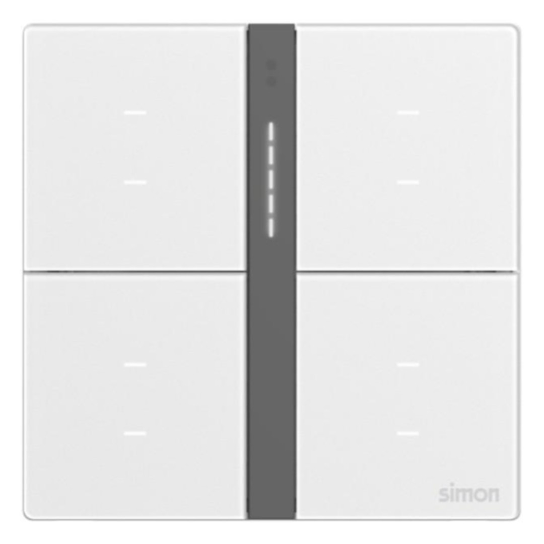 Bộ Công Tắc Bối Cảnh Tám Thông Minh Simon M7 Gem Smart Màu Trắng - 66E8025GTY-4F