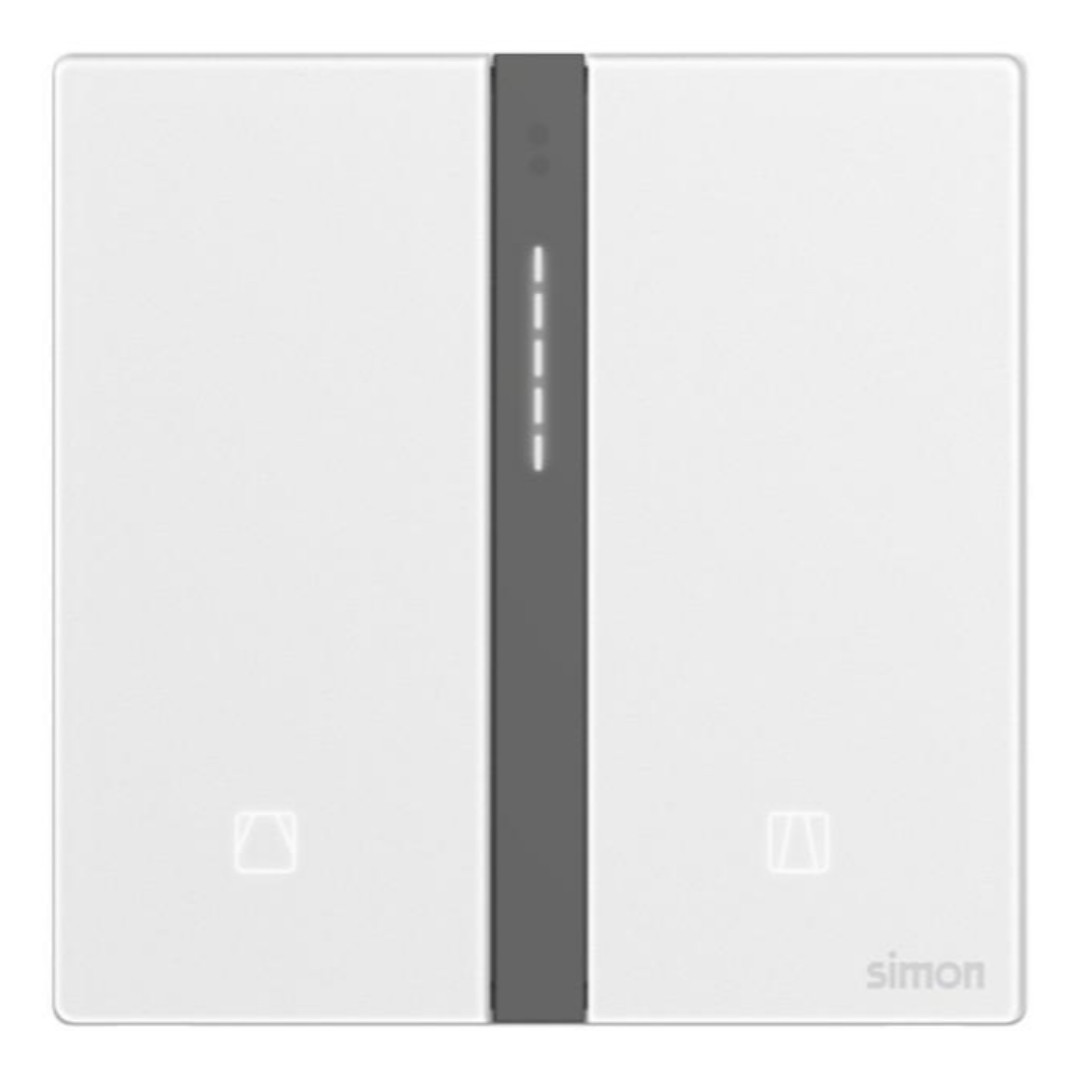 Bộ Công Tắc Rèm Đơn Thông Minh Simon M7 Gem Smart Màu Trắng - 66E8013GTY-4F