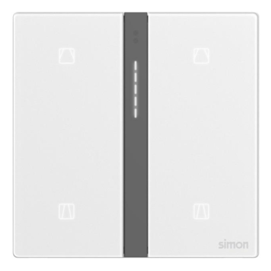 Bộ Công Tắc Rèm Đôi Thông Minh Simon M7 Gem Smart Màu Trắng - 66E8014GTY-4F