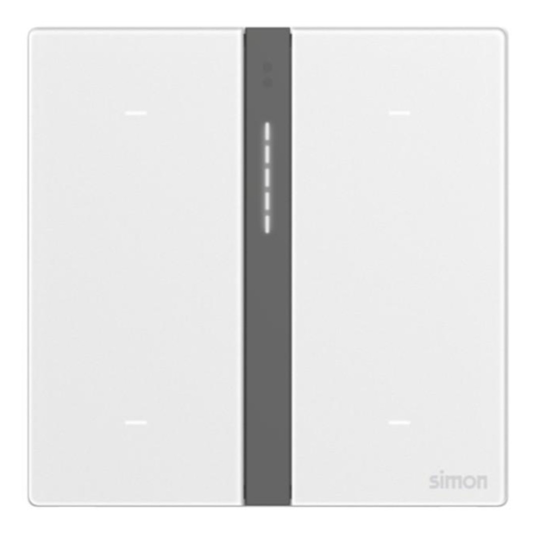 Bộ Công Tắc Bốn (2 Ngữ Cảnh + 2 Công Tắc) Simon M7 Gem Smart Màu Trắng 66E8009GTY-4F