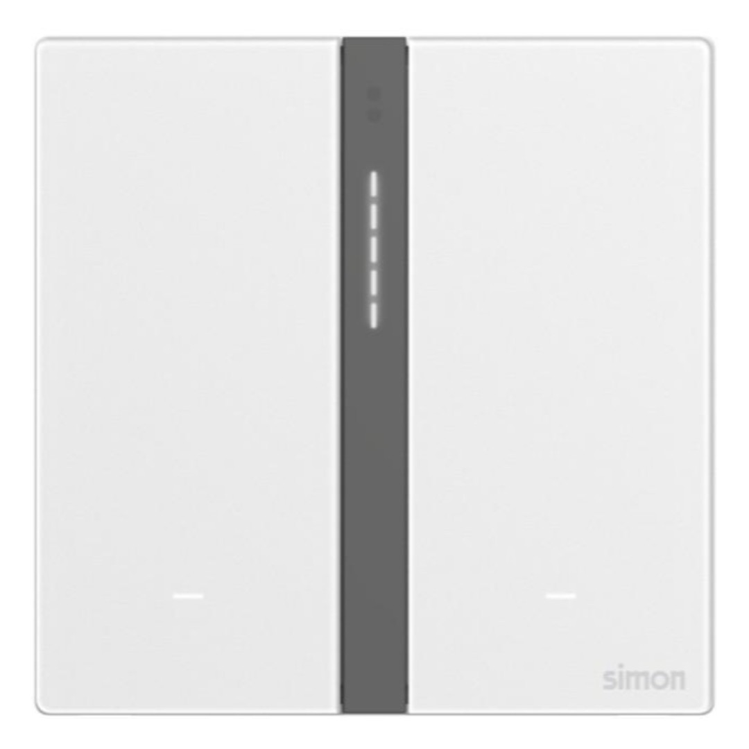 Bộ Công Tắc Bối Cảnh Đôi Thông Minh Simon M7 Gem Smart Màu Trắng - 66E8006GTY-4F