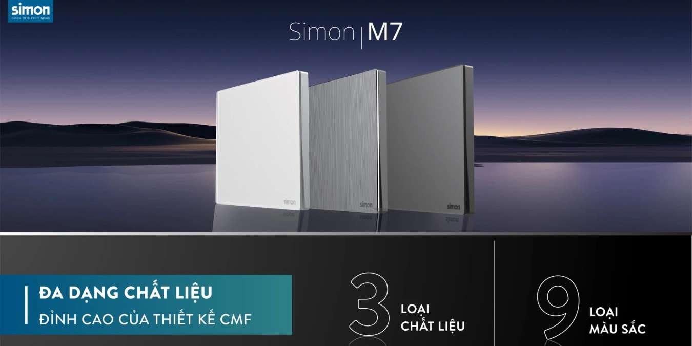Simon m7 & M7 Smart - 3 loại chất liệu 9 màu sắc