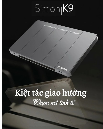 Thiết bị điện Simon K9 – Dòng công tắc ổ cắm chữ nhật tràn viền đẳng cấp
