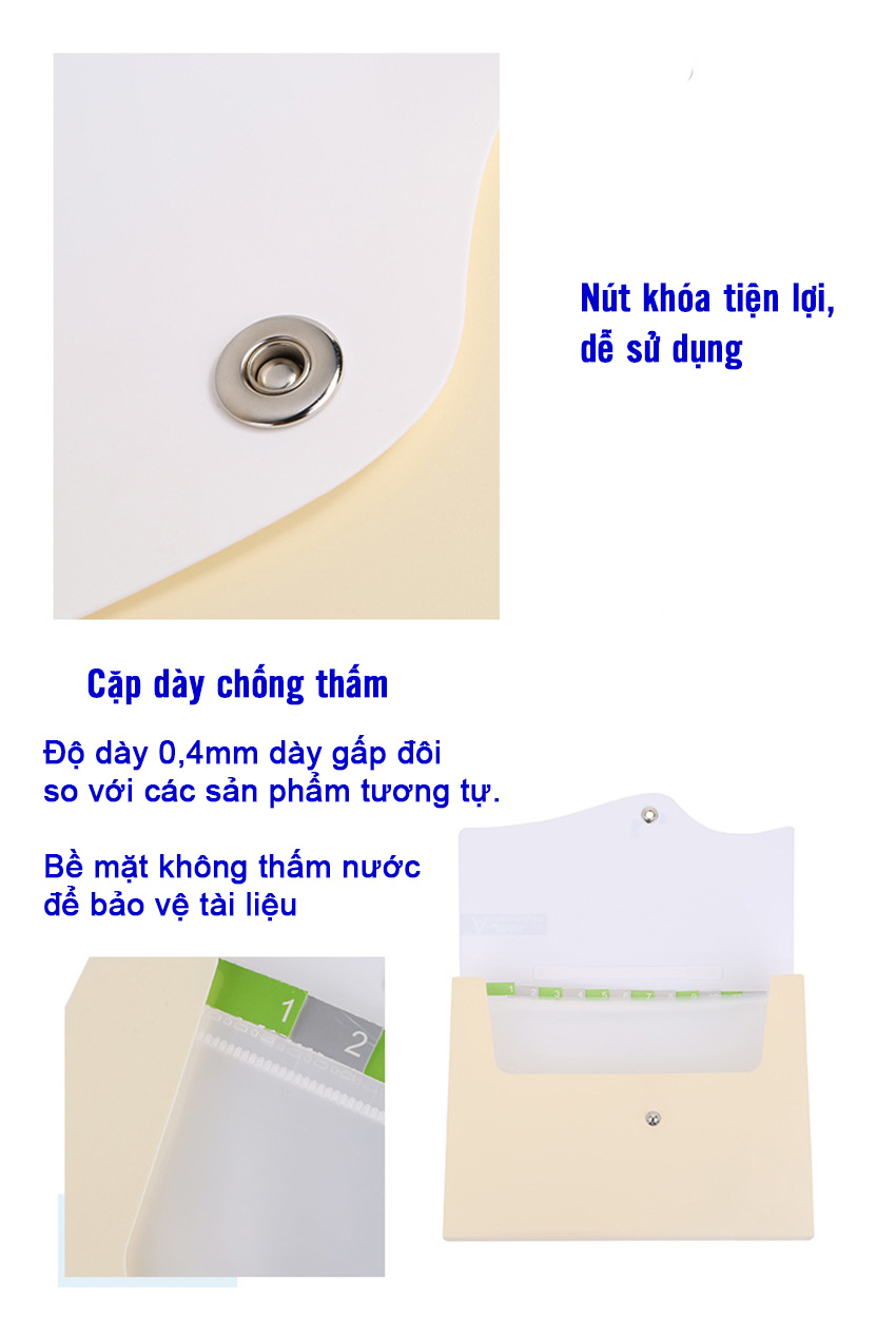 Cặp Đựng Hồ Sơ Tài Liệu 13 Ngăn Khổ A4 TL1002