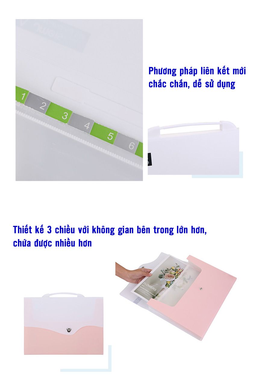 Cặp Đựng Hồ Sơ Tài Liệu 13 Ngăn Khổ A4 TL1002