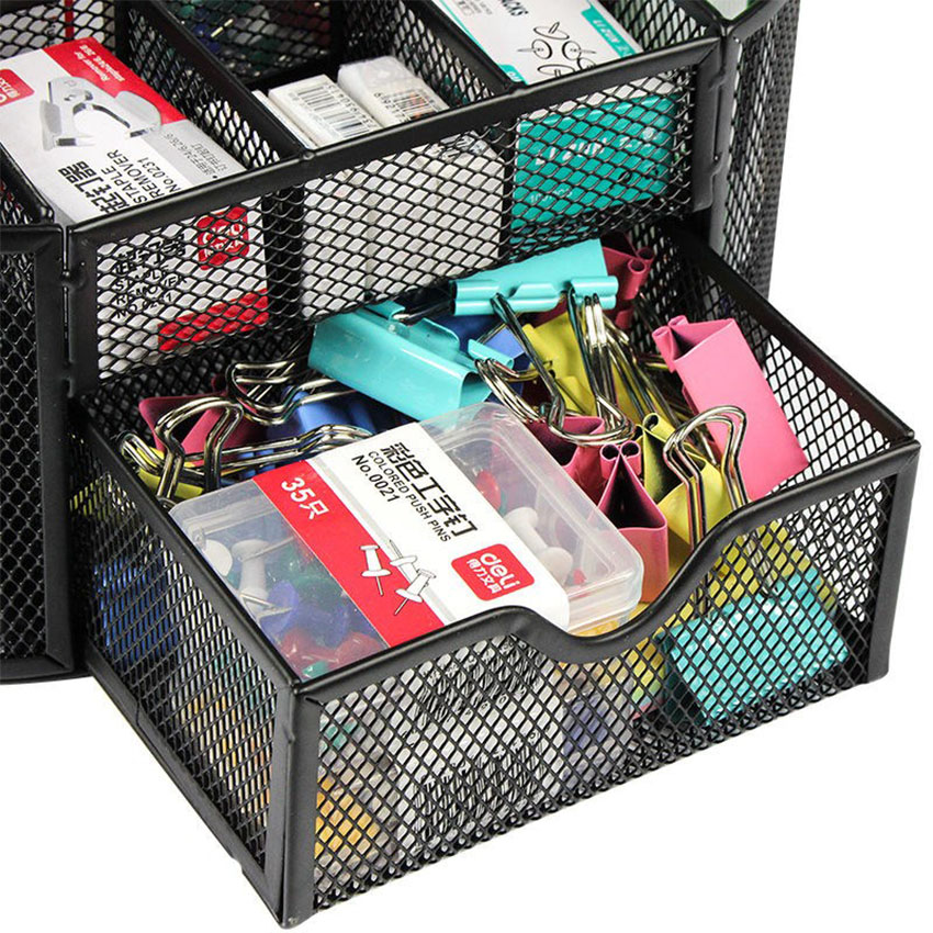 Hộp Đựng Bút Viết Văn Phòng Phẩm Để Bàn Bằng Thép NS12