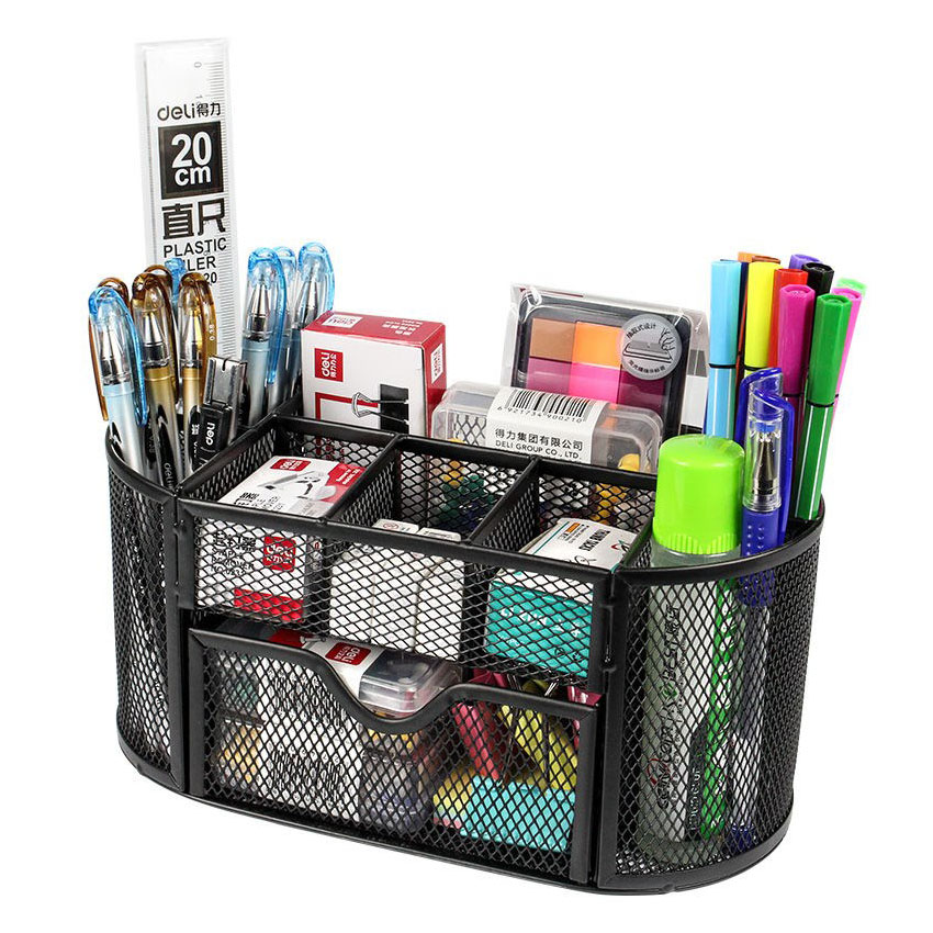 Hộp Đựng Bút Viết Văn Phòng Phẩm Để Bàn Bằng Thép NS12