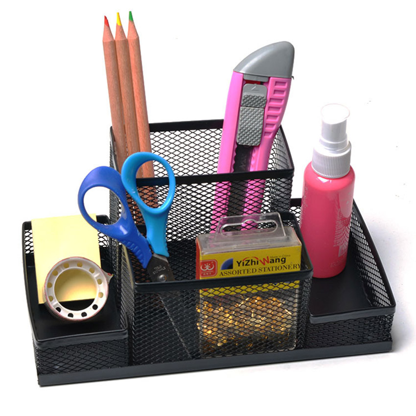 Hộp Đựng Bút Viết Văn Phòng Phẩm Để Bàn Bằng Thép NS05