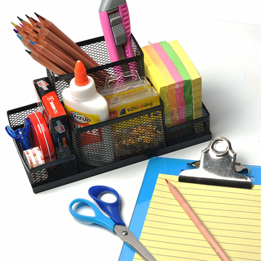 Hộp Đựng Bút Viết Văn Phòng Phẩm Để Bàn Bằng Thép NS05