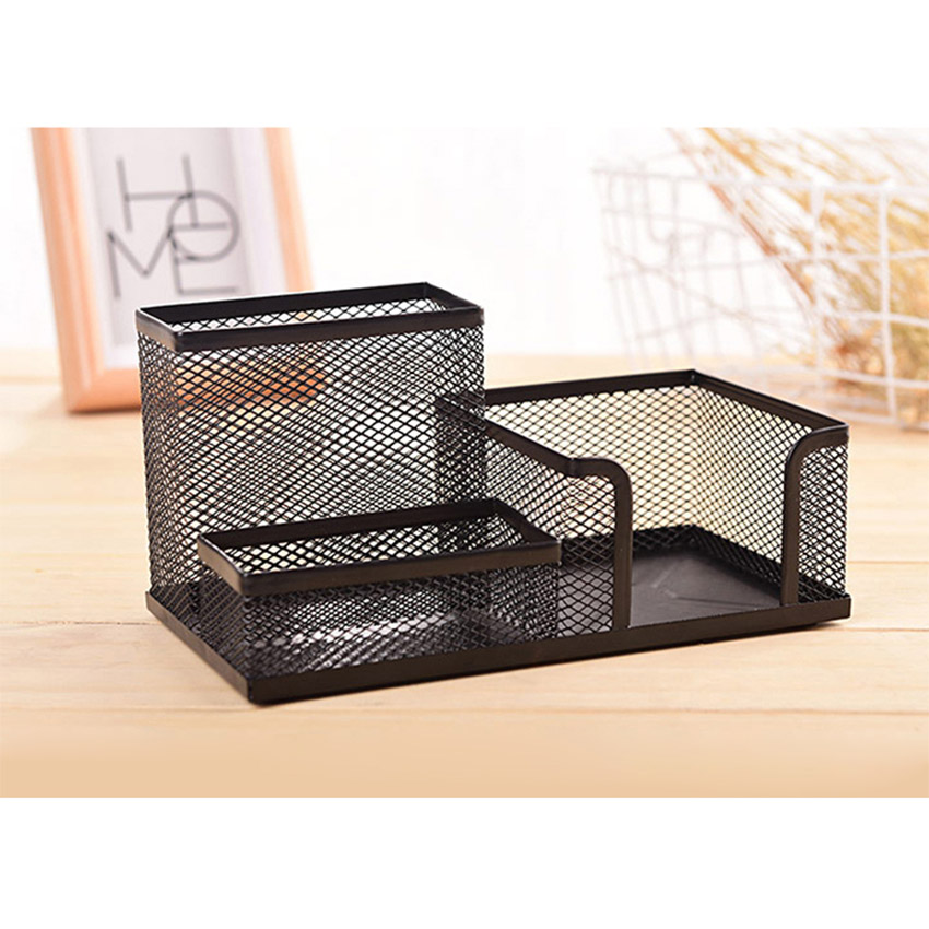 Hộp Đựng Bút Viết Văn Phòng Phẩm Để Bàn Bằng Thép NS15